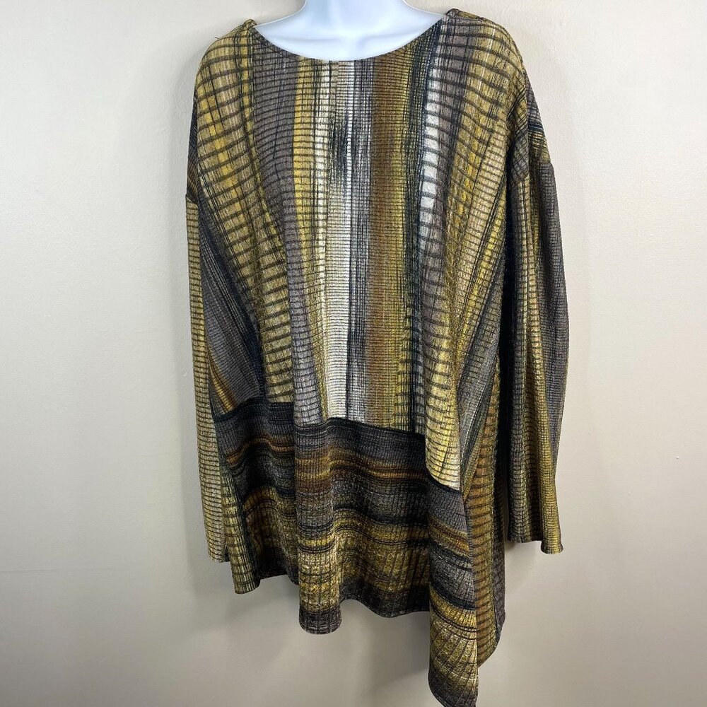 Vintage Artsy Asymmetrical Top 18W 20W Urban Style Business Casual Travel Knit